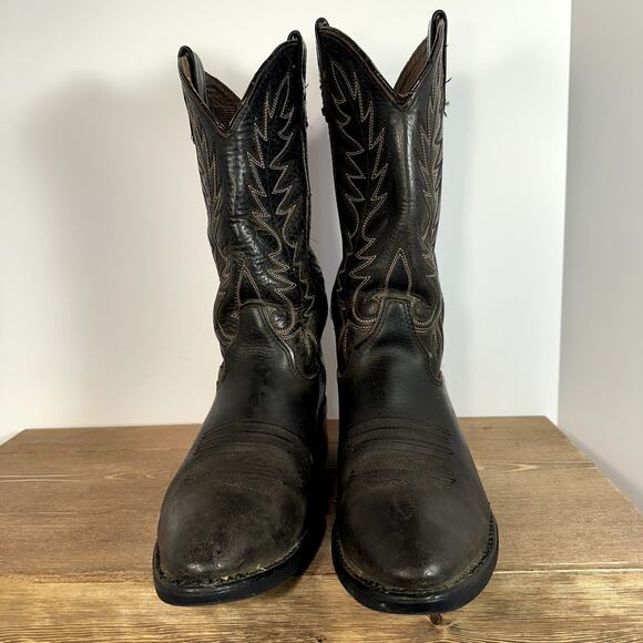Double H Leather Cowboy Boots Mens 9.5 Western Oil Chemical Resistant Rodeo Work main image 4